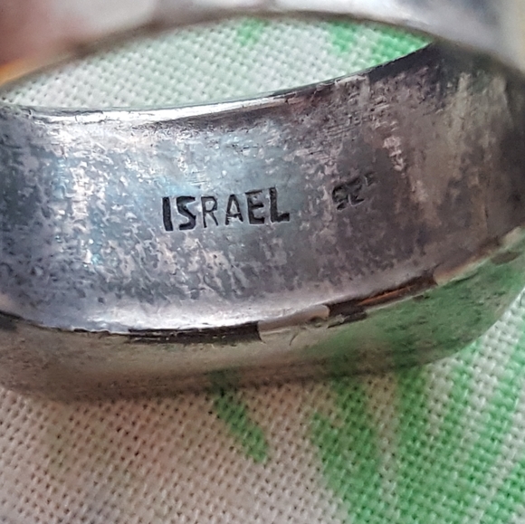 🌙Vintage Israel Eilat Stone 925 Ring - Picture 4 of 13